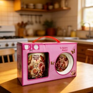 SET DE 3 PIEZAS: TAZA, CUCHARA Y PLATO MAMA  C-8444